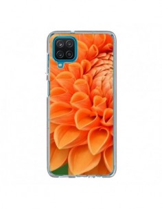 Coque Samsung Galaxy A12 et M12 Fleurs oranges flower - R...