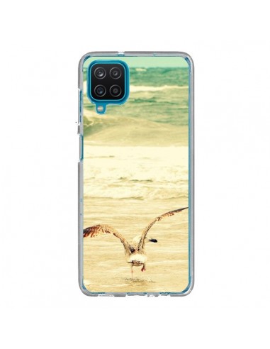 Coque Samsung Galaxy A12 et M12 Mouette Mer Ocean Sable Plage Paysage - R Delean