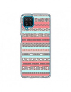 Coque Samsung Galaxy A12 et M12 Azteque Aztec Rose Pastel...