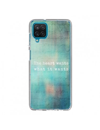 Coque Samsung Galaxy A12 et M12 The heart wants what it wants Coeur - Sylvia Cook