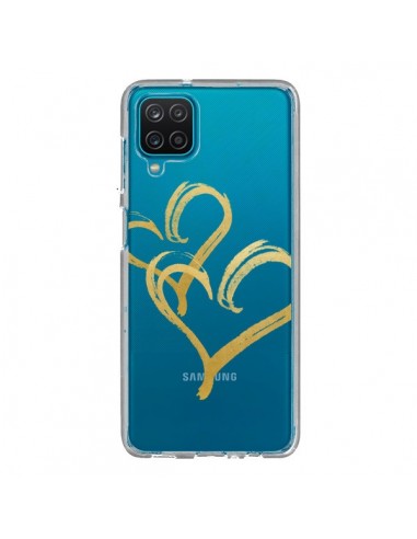 Coque Samsung Galaxy A12 et M12 Deux Coeurs Love Amour Transparente - Sylvia Cook
