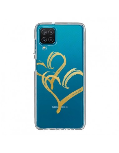 Coque Samsung Galaxy A12 et M12 Deux Coeurs Love Amour Transparente - Sylvia Cook