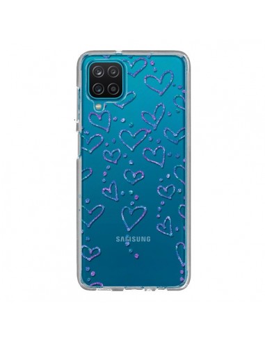 Coque Samsung Galaxy A12 et M12 Floating hearts coeurs flottants Transparente - Sylvia Cook