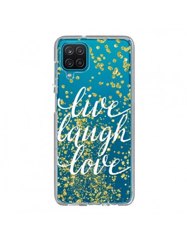 Coque Samsung Galaxy A12 et M12 Live, Laugh, Love, Vie, Ris, Aime Transparente - Sylvia Cook