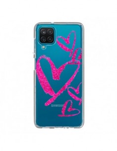 Coque Samsung Galaxy A12 et M12 Pink Heart Coeur Rose...