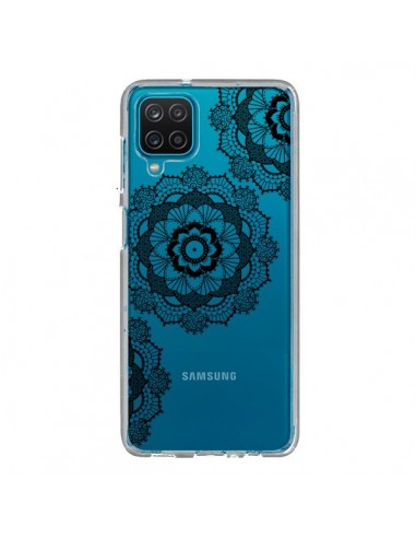 Coque Samsung Galaxy A12 et M12 Triple Mandala Noir Black Transparente - Sylvia Cook