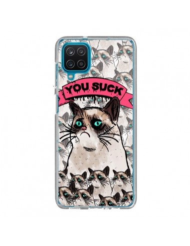Coque Samsung Galaxy A12 et M12 Chat Grumpy Cat - You Suck - Sara Eshak