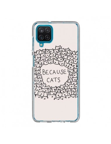 Coque Samsung Galaxy A12 et M12 Because Cats chat - Santiago Taberna