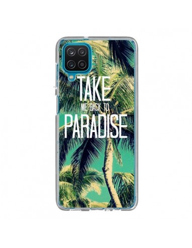 Coque Samsung Galaxy A12 et M12 Take me back to paradise USA Palmiers Palmtree - Tara Yarte