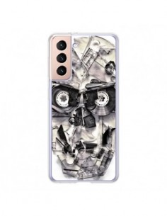 Coque Samsung Galaxy S21 5G Tape Skull K7 Tête de Mort -...
