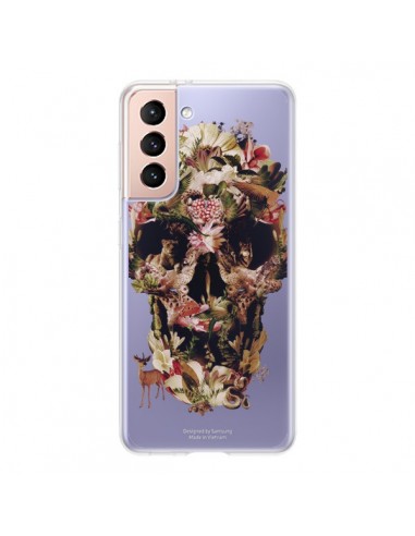 Coque Samsung Galaxy S21 5G Jungle Skull Tête de Mort Transparente - Ali Gulec