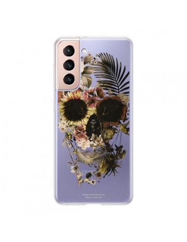 Coque Samsung Galaxy S21 5G Garden Skull Tête de Mort Transparente - Ali Gulec