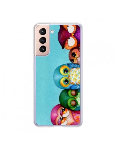 Coque Samsung Galaxy S21 5G Famille Chouettes - Annya Kai