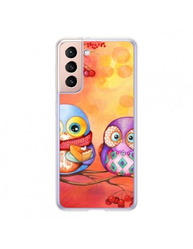 Coque Samsung Galaxy S21 5G Chouette Arbre - Annya Kai