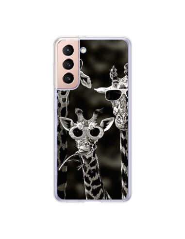 Coque Samsung Galaxy S21 5G Girafe Swag Lunettes Familiy Giraffe - Asano Yamazaki