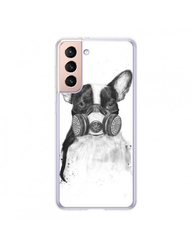 Coque Samsung Galaxy S21 5G Tagueur Bulldog Dog Chien Big City Life - Balazs Solti