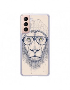 Coque Samsung Galaxy S21 5G Cool Lion Lunettes - Balazs...