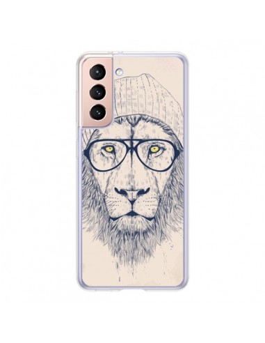 Coque Samsung Galaxy S21 5G Cool Lion Lunettes - Balazs Solti