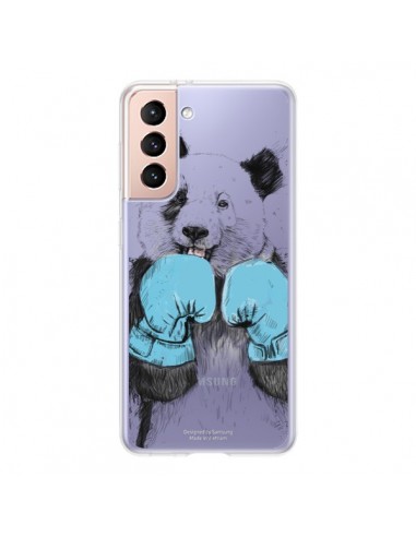 Coque Samsung Galaxy S21 5G Winner Panda Gagnant Transparente - Balazs Solti