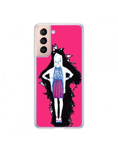 Coque Samsung Galaxy S21 5G Lola Femme Fashion Mode Rose - Cécile