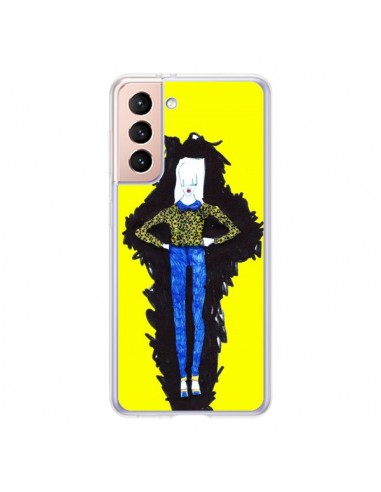 Coque Samsung Galaxy S21 5G Julie Femme Fashion Mode Jaune - Cécile