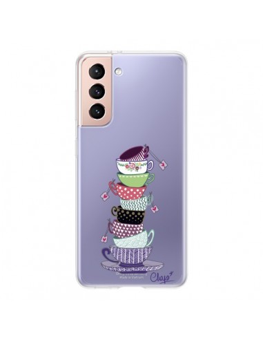 Coque Samsung Galaxy S21 5G Tasses de The Transparente - Chapo