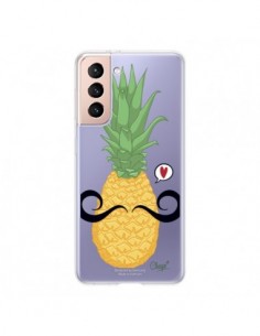 Coque Samsung Galaxy S21 5G Ananas Moustache Transparente...