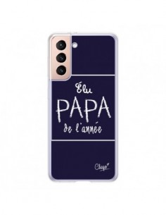 Coque Samsung Galaxy S21 5G Elu Papa de l'Année Bleu...