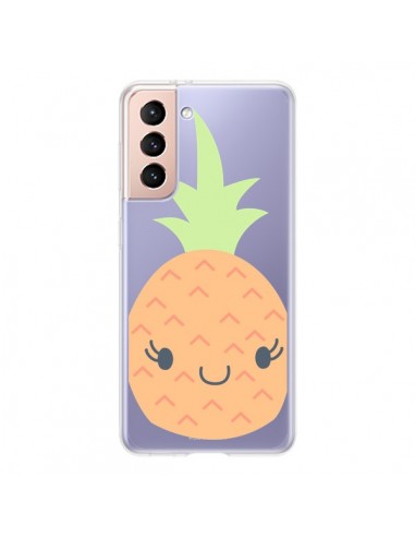Coque Samsung Galaxy S21 5G Ananas Pineapple Fruit Transparente - Claudia Ramos