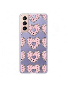 Coque Samsung Galaxy S21 5G Donuts Heart Coeur Rose Pink...