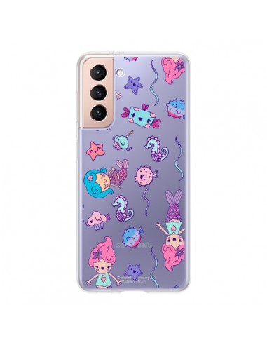 Coque Samsung Galaxy S21 5G Mermaid Petite Sirene Ocean Transparente - Claudia Ramos