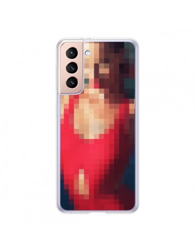 Coque Samsung Galaxy S21 5G Summer Girl Pixels - Danny Ivan