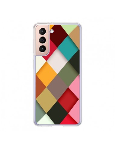 Coque Samsung Galaxy S21 5G Colorful Mosaique - Danny Ivan