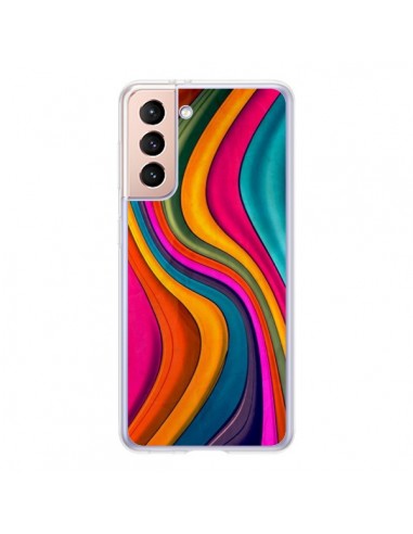 Coque Samsung Galaxy S21 5G Love Color Vagues - Danny Ivan