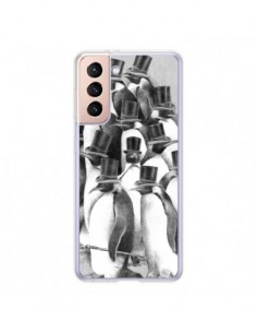 Coque Samsung Galaxy S21 5G Pingouins Gentlemen - Eric Fan
