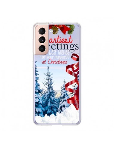 Coque Samsung Galaxy S21 5G Voeux Joyeux Noël - Eleaxart