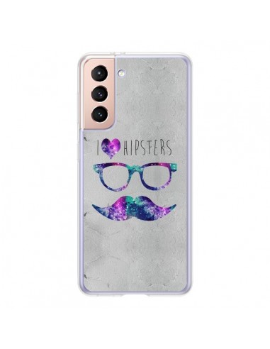 Coque Samsung Galaxy S21 5G I Love Hipsters - Eleaxart