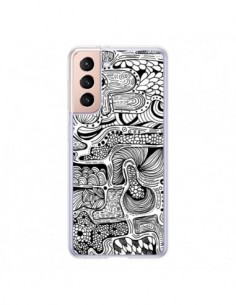 Coque Samsung Galaxy S21 5G Reflejo Reflet Noir et Blanc...