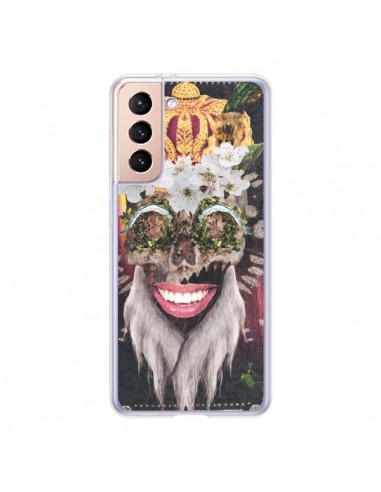 Coque Samsung Galaxy S21 5G My Best Costume Roi King Monkey Singe Couronne - Eleaxart