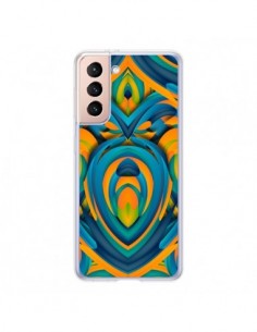 Coque Samsung Galaxy S21 5G Cross Heart Azteque Coeur -...