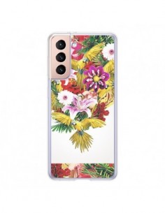 Coque Samsung Galaxy S21 5G Parrot Floral Perroquet...