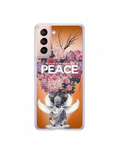 Coque Samsung Galaxy S21 5G Peace Fleurs Buddha - Eleaxart