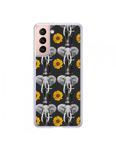 Coque Samsung Galaxy S21 5G Elephant Tournesol - Eleaxart