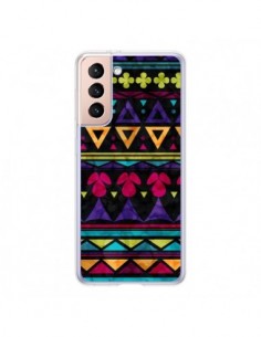 Coque Samsung Galaxy S21 5G Triangles Pattern Azteque -...