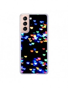 Coque Samsung Galaxy S21 5G Heart Coeurs Muticolores -...