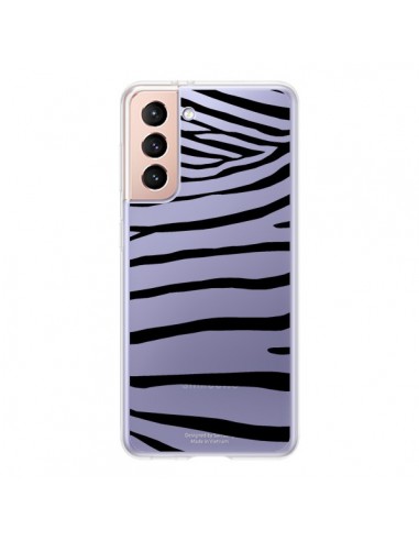Coque Samsung Galaxy S21 5G Zebre Zebra Noir Transparente - Project M
