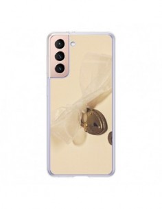 Coque Samsung Galaxy S21 5G Key to my heart Clef Amour -...