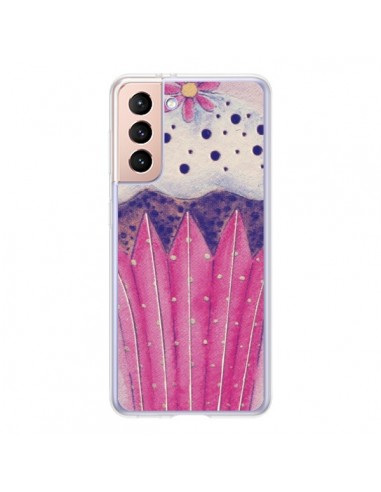 Coque Samsung Galaxy S21 5G Cupcake Rose - Irene Sneddon