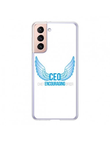 Coque Samsung Galaxy S21 5G CEO Chief Encouraging Officer Bleu - Shop Gasoline