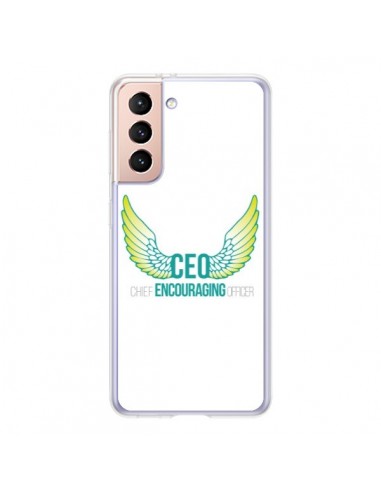 Coque Samsung Galaxy S21 5G CEO Chief Encouraging Officer Vert - Shop Gasoline